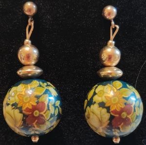 Vintage Japanese Tensha Balls earrings